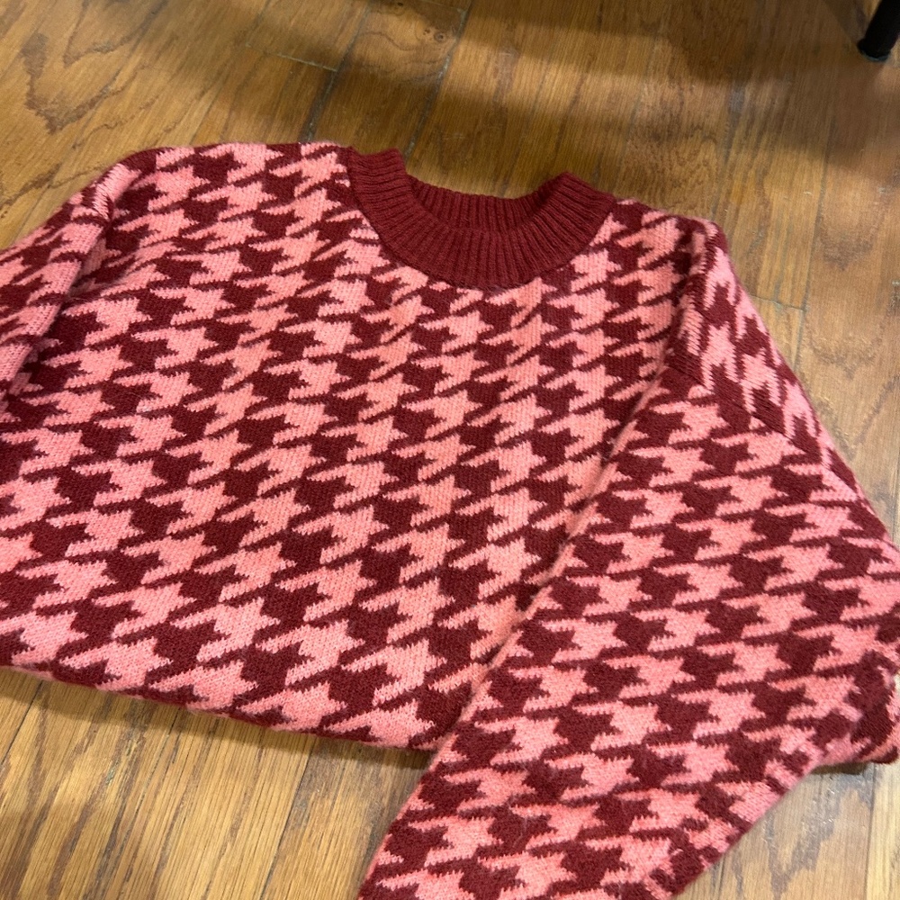 Target oversized sweater ava and viv houndtooth